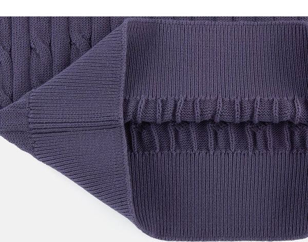 Classic-Fit Cable-Knit Polo - COPPING THREADS - IDLT