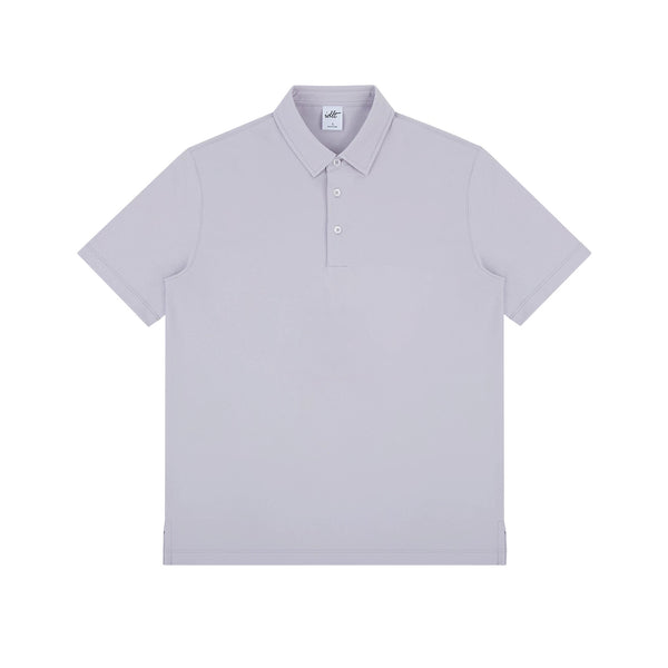 IDLT polo shirt, lavender front.
