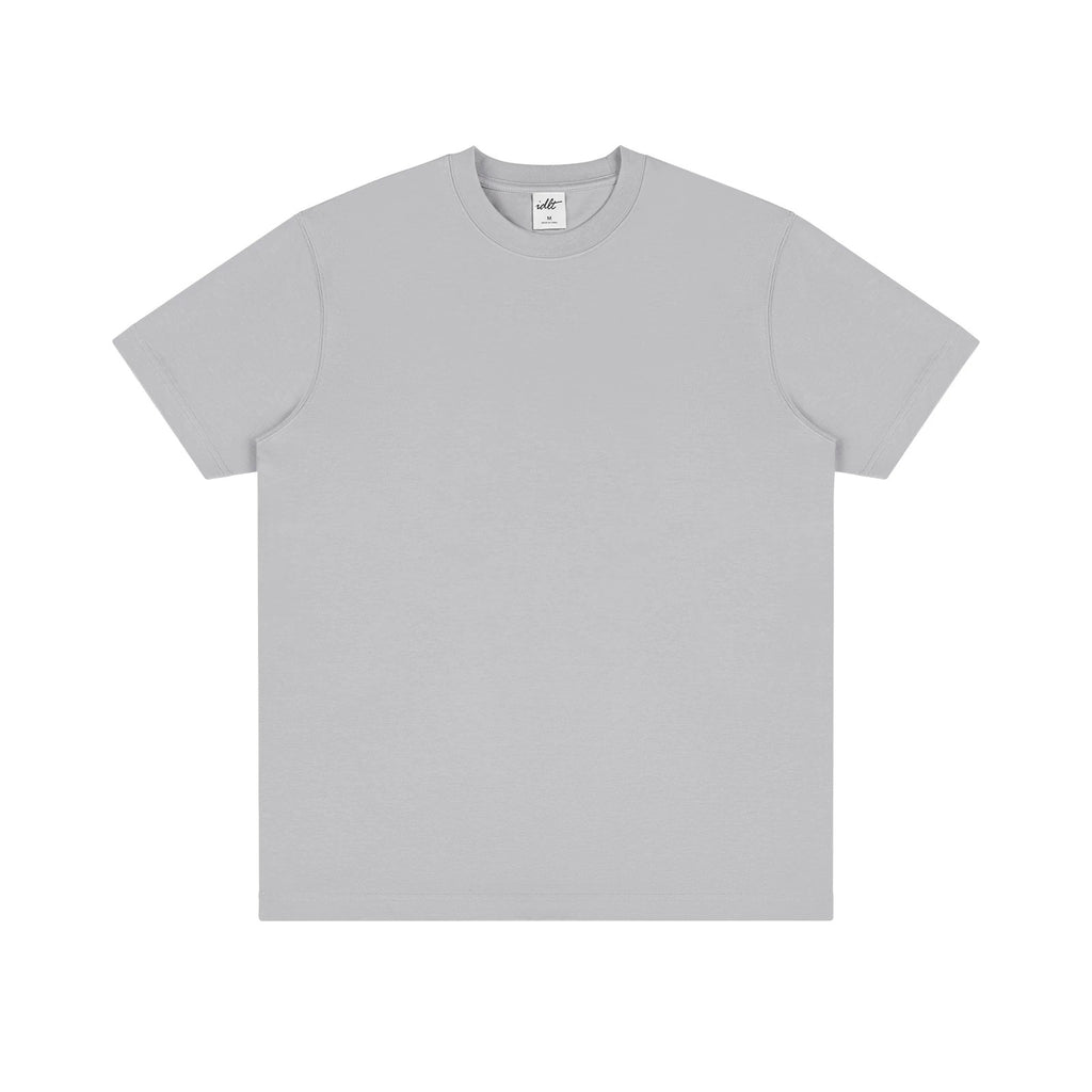 IDLT T-shirt, light gray front.