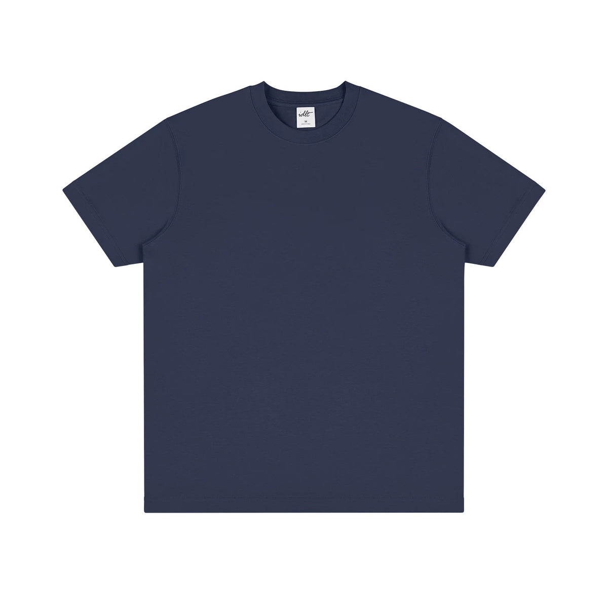 IDLT T-shirt, navy front.