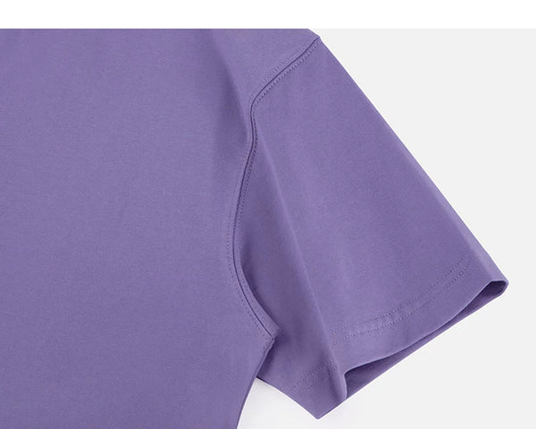 IDLT T-shirt, purple sleeve.