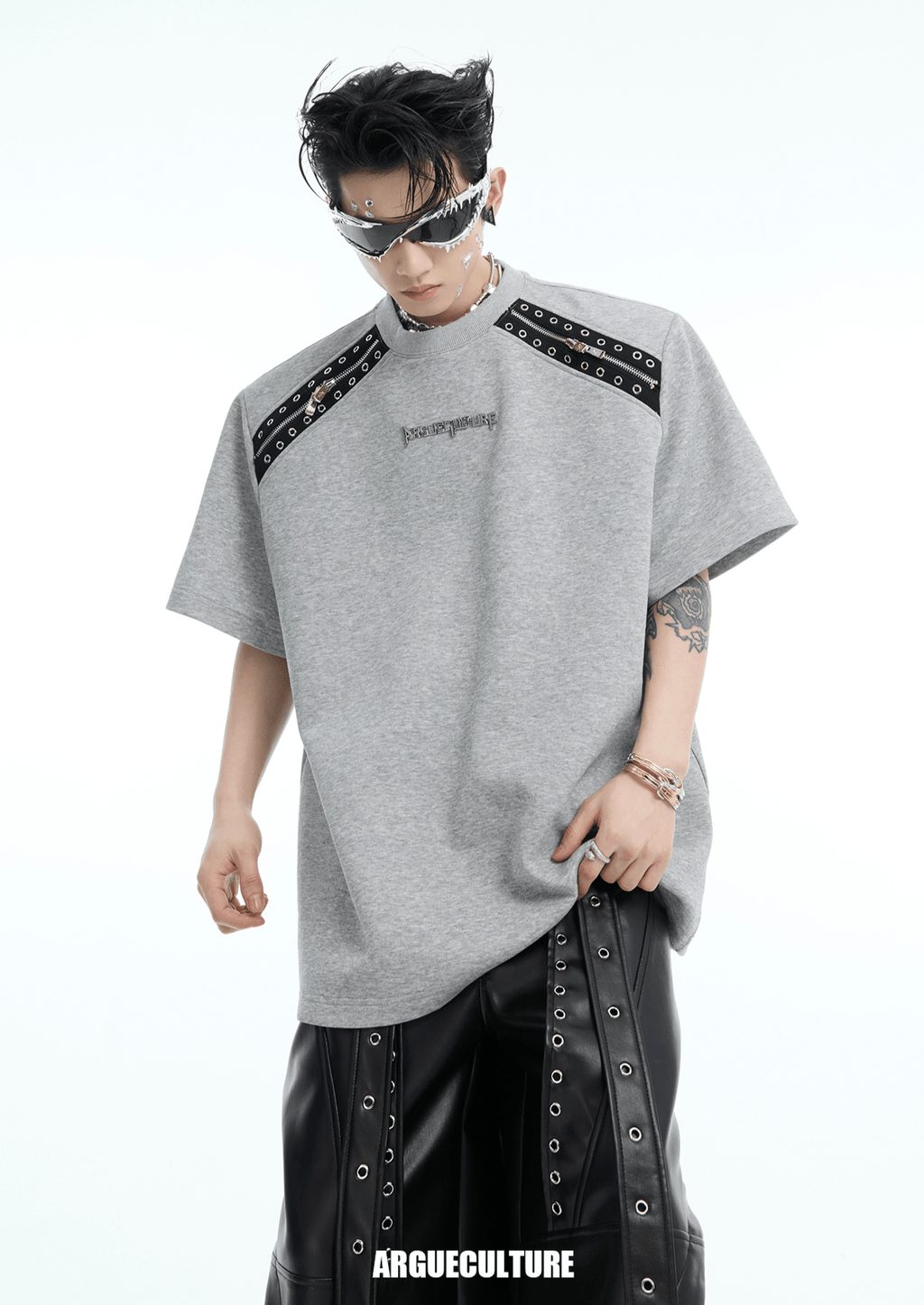 Color - Block Detachable Shoulder Pad Tee - COPPING THREADS - ArguE CulturE