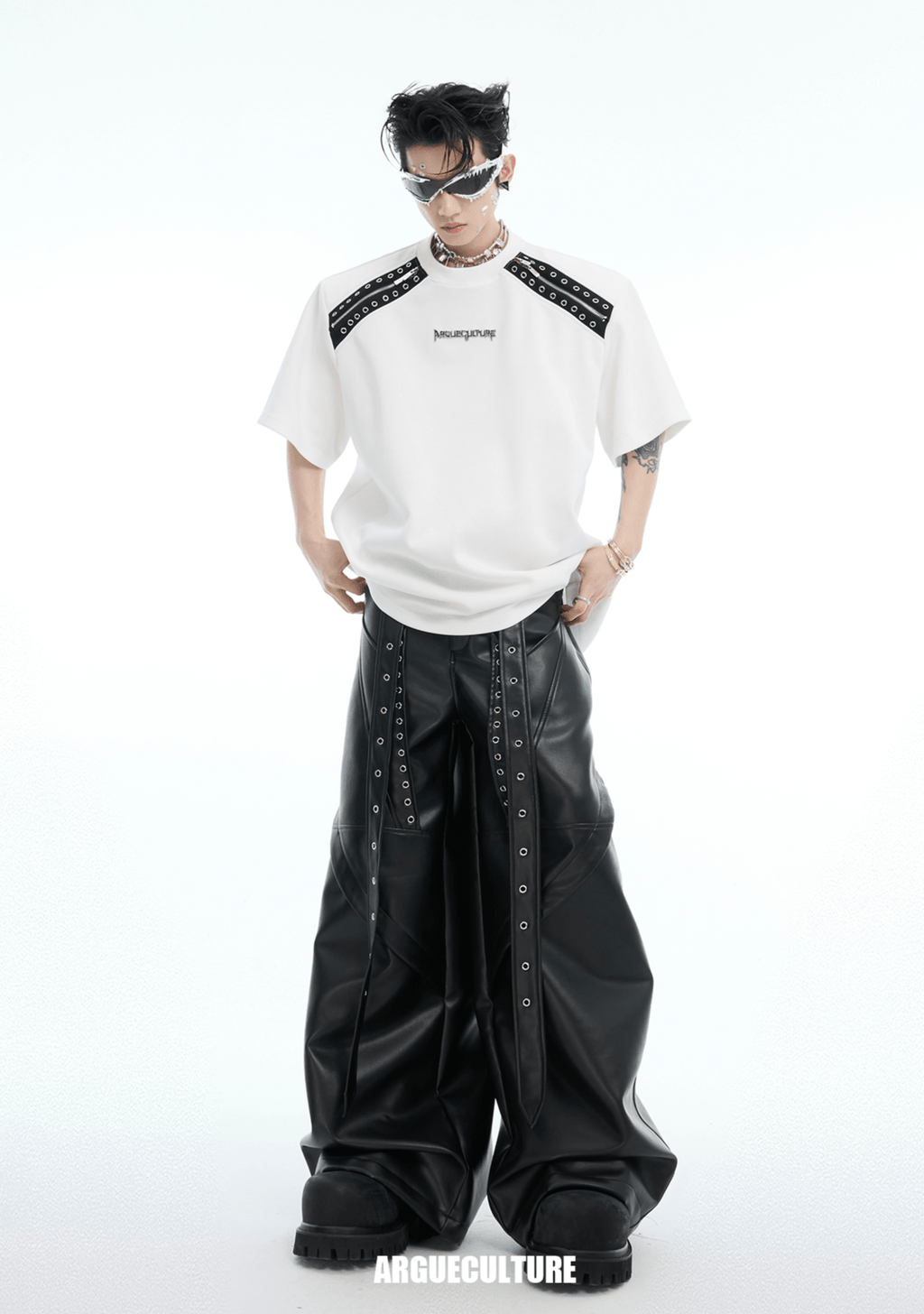 Color - Block Detachable Shoulder Pad Tee - COPPING THREADS - ArguE CulturE