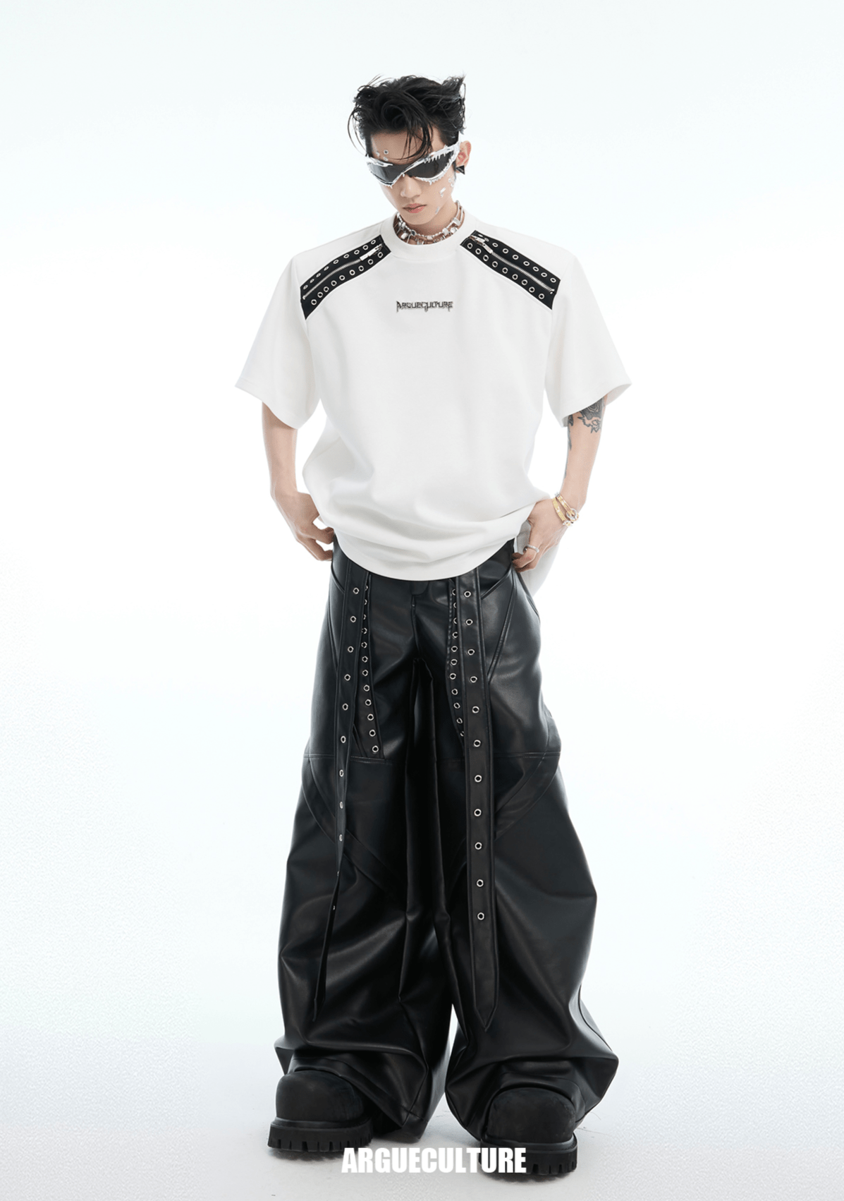 Color - Block Detachable Shoulder Pad Tee - COPPING THREADS - ArguE CulturE