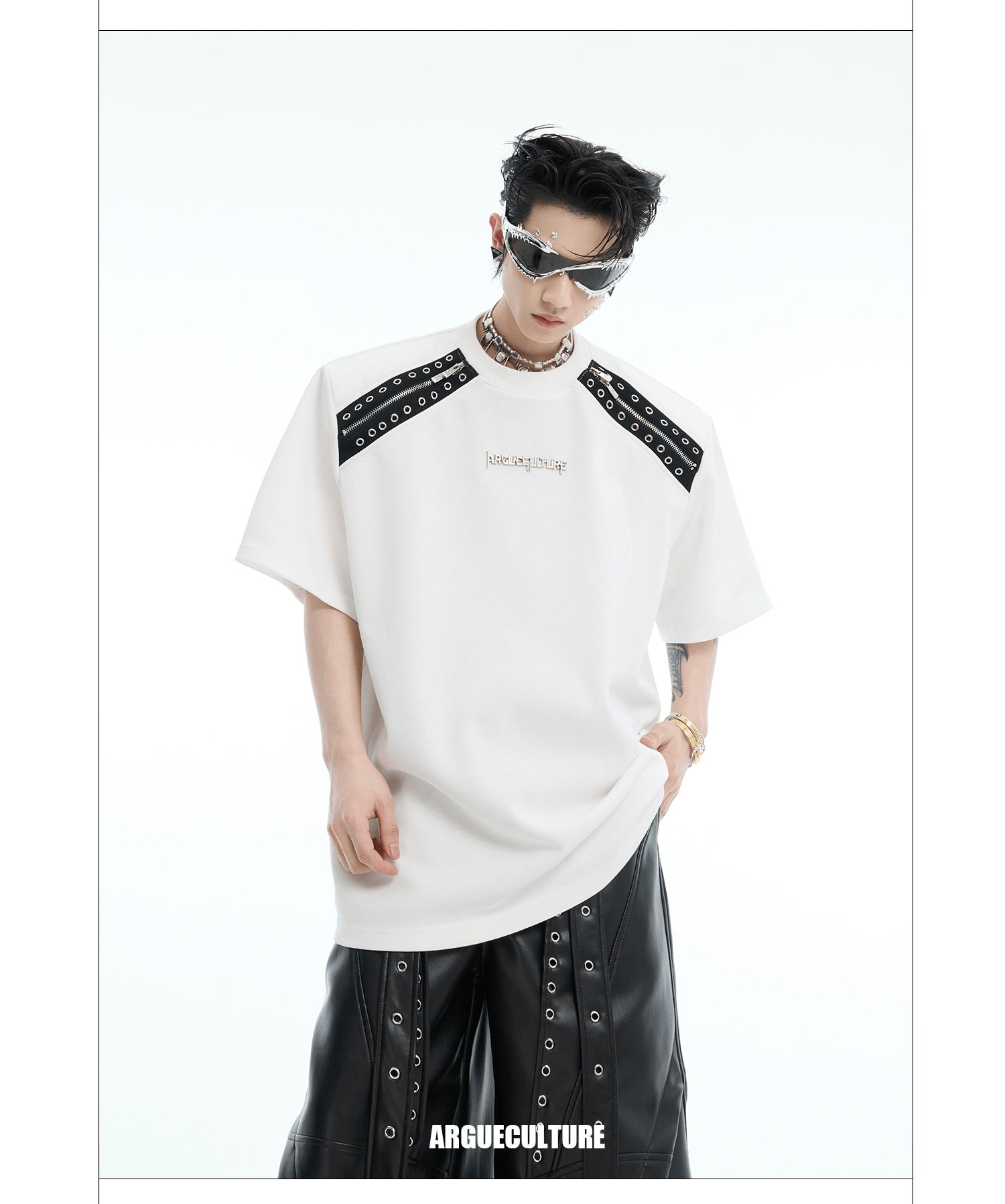 Color - Block Detachable Shoulder Pad Tee - COPPING THREADS - ArguE CulturE