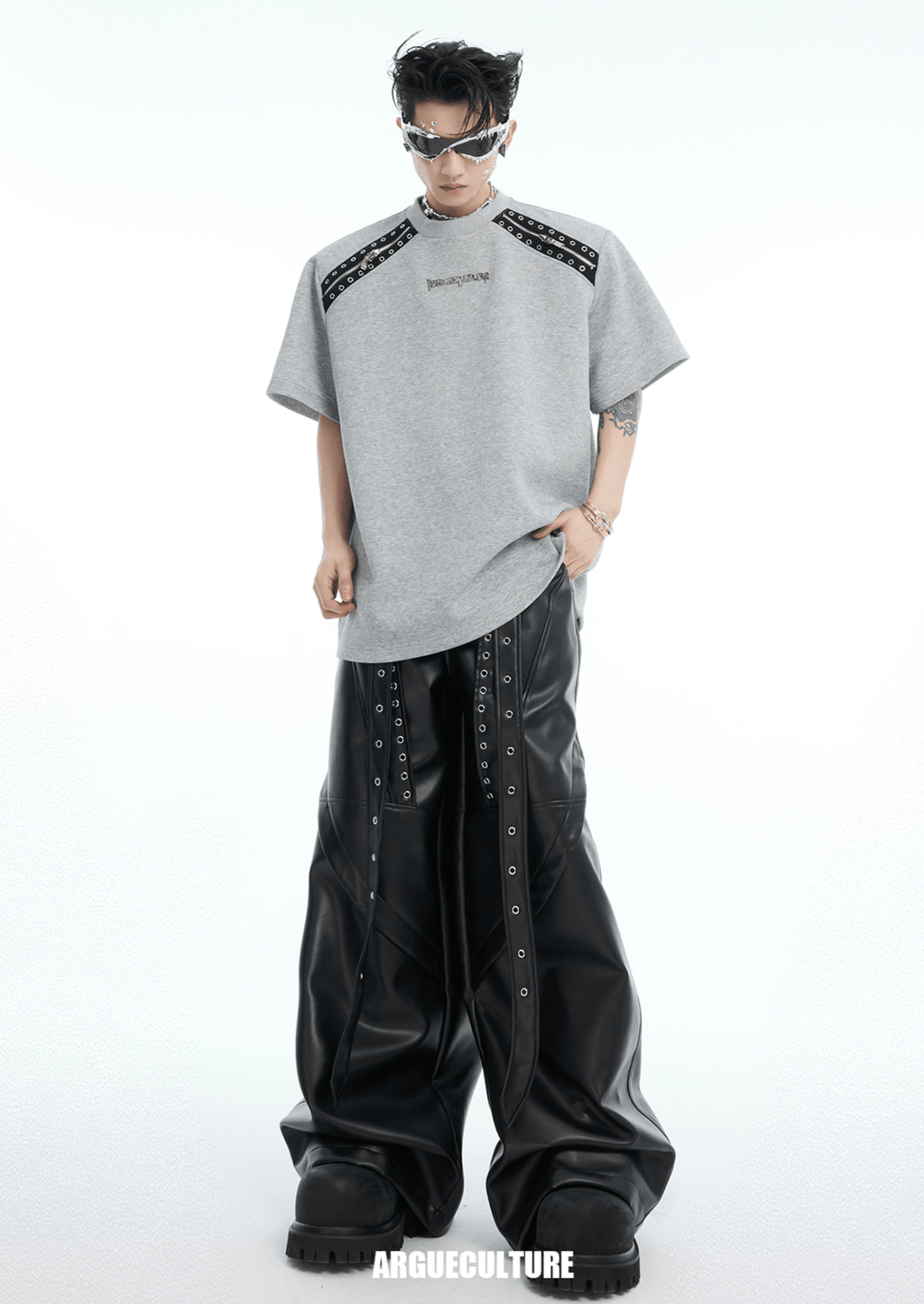 Color - Block Detachable Shoulder Pad Tee - COPPING THREADS - ArguE CulturE