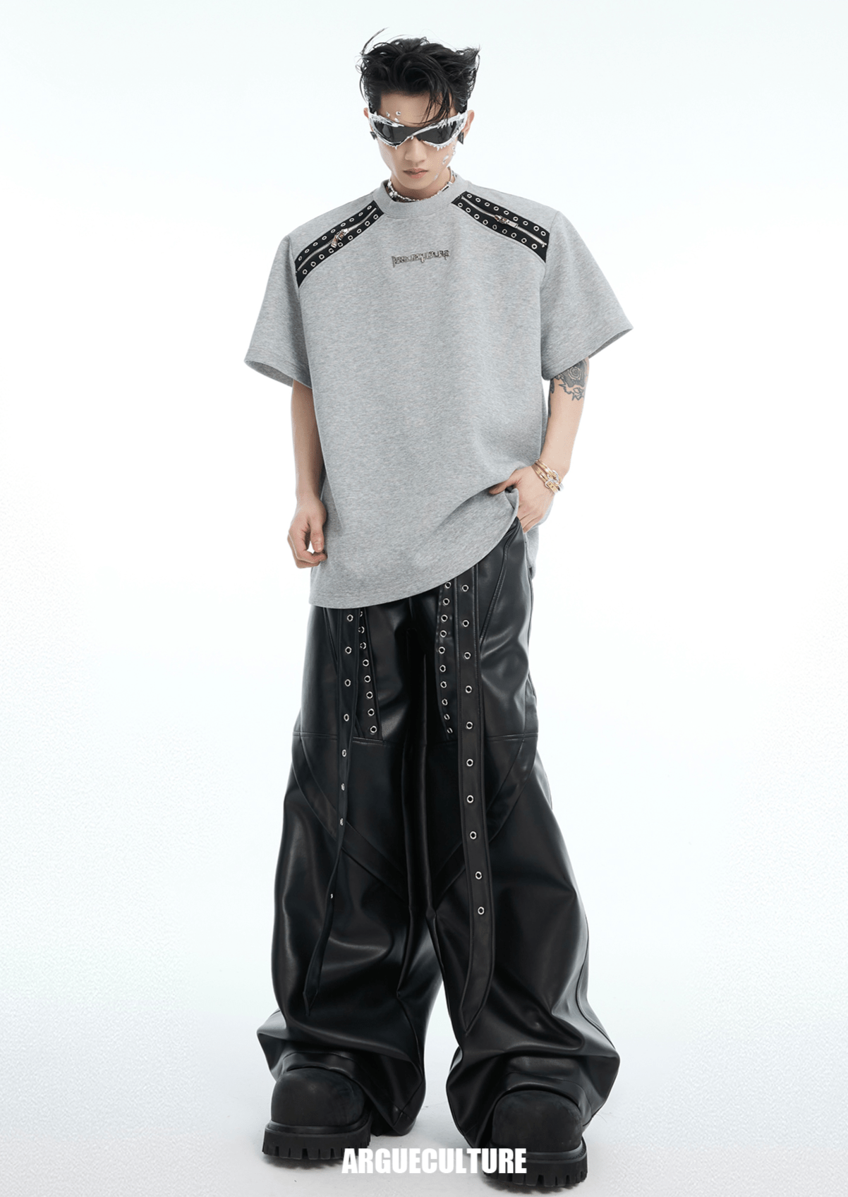 Color - Block Detachable Shoulder Pad Tee - COPPING THREADS - ArguE CulturE