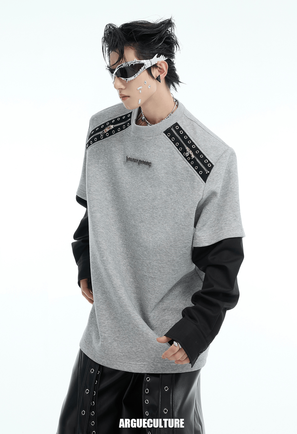 Color - Block Detachable Shoulder Pad Tee - COPPING THREADS - ArguE CulturE