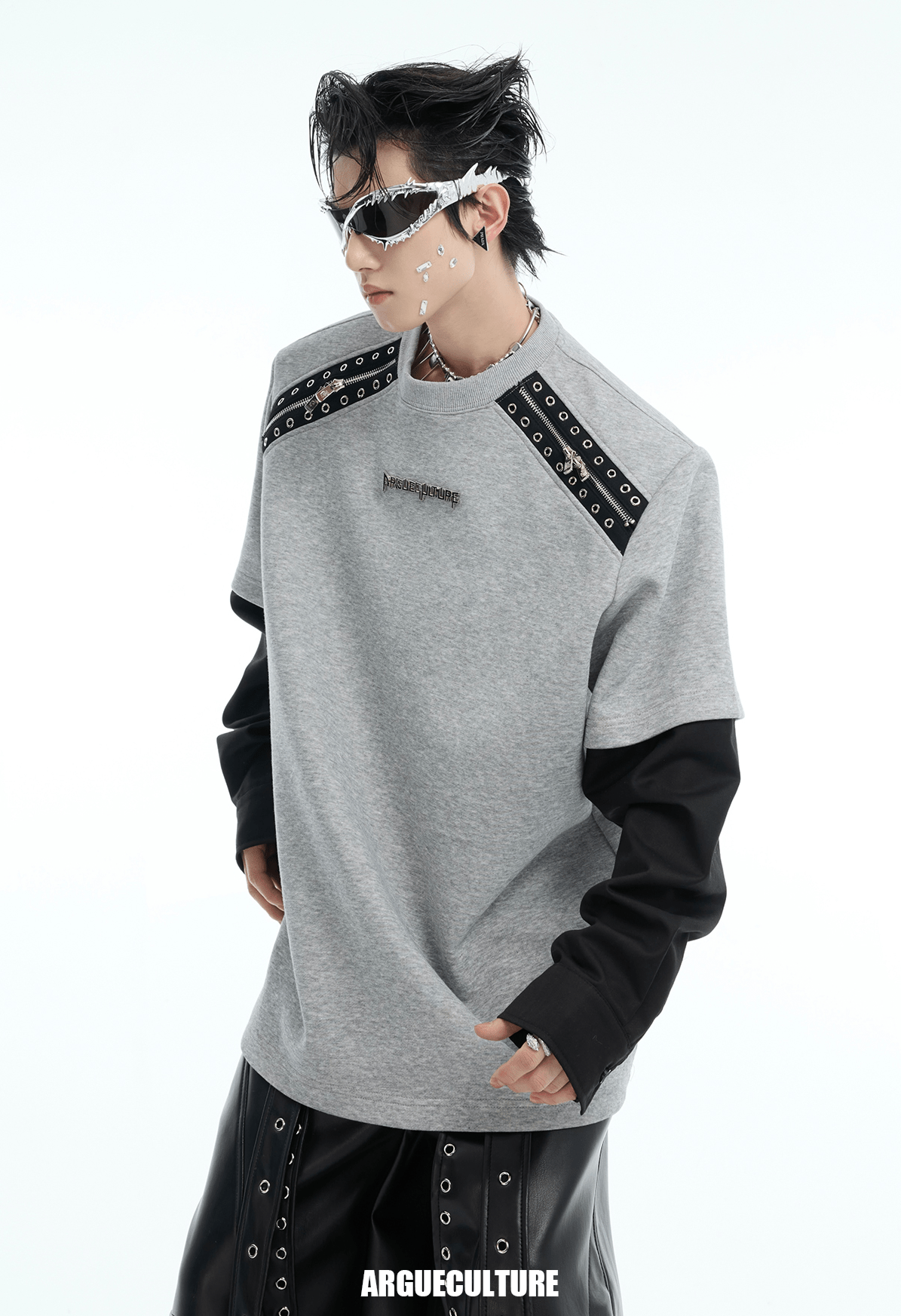 Color - Block Detachable Shoulder Pad Tee - COPPING THREADS - ArguE CulturE