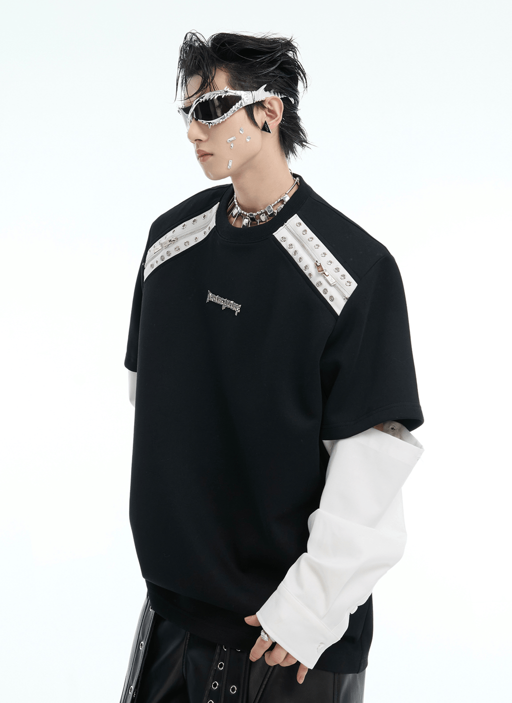 Color - Block Detachable Shoulder Pad Tee - COPPING THREADS - ArguE CulturE
