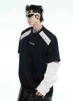 Color - Block Detachable Shoulder Pad Tee - COPPING THREADS - ArguE CulturE