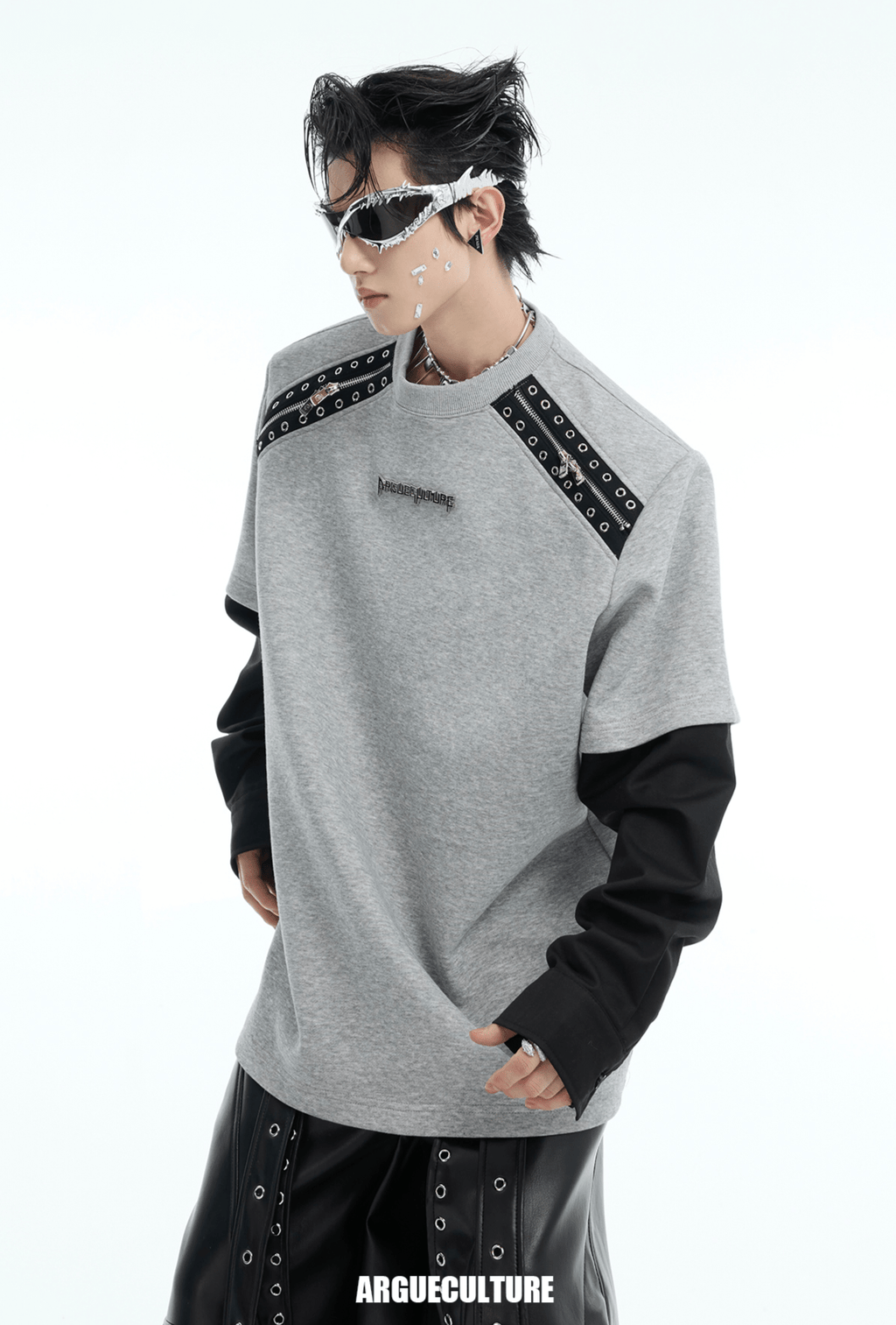 Color - Block Detachable Shoulder Pad Tee - COPPING THREADS - ArguE CulturE