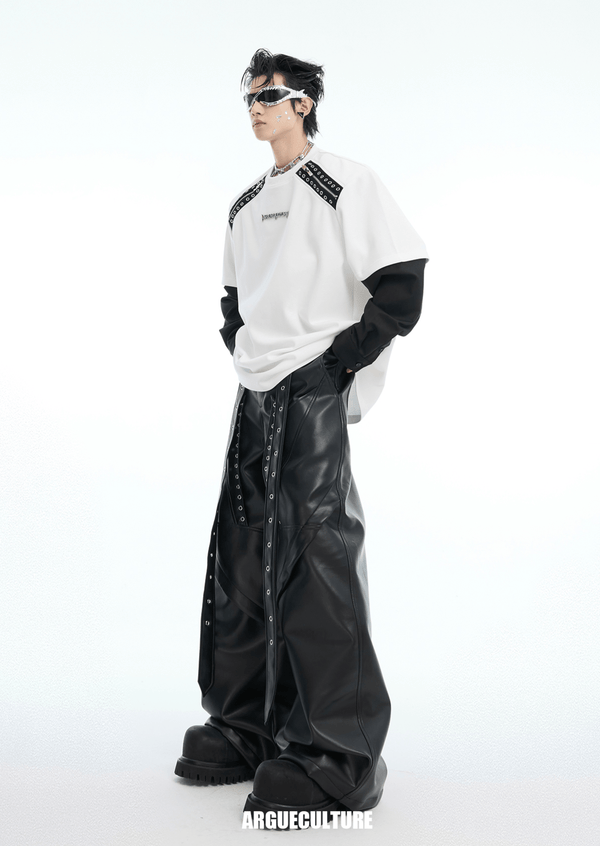 Color - Block Detachable Shoulder Pad Tee - COPPING THREADS - ArguE CulturE