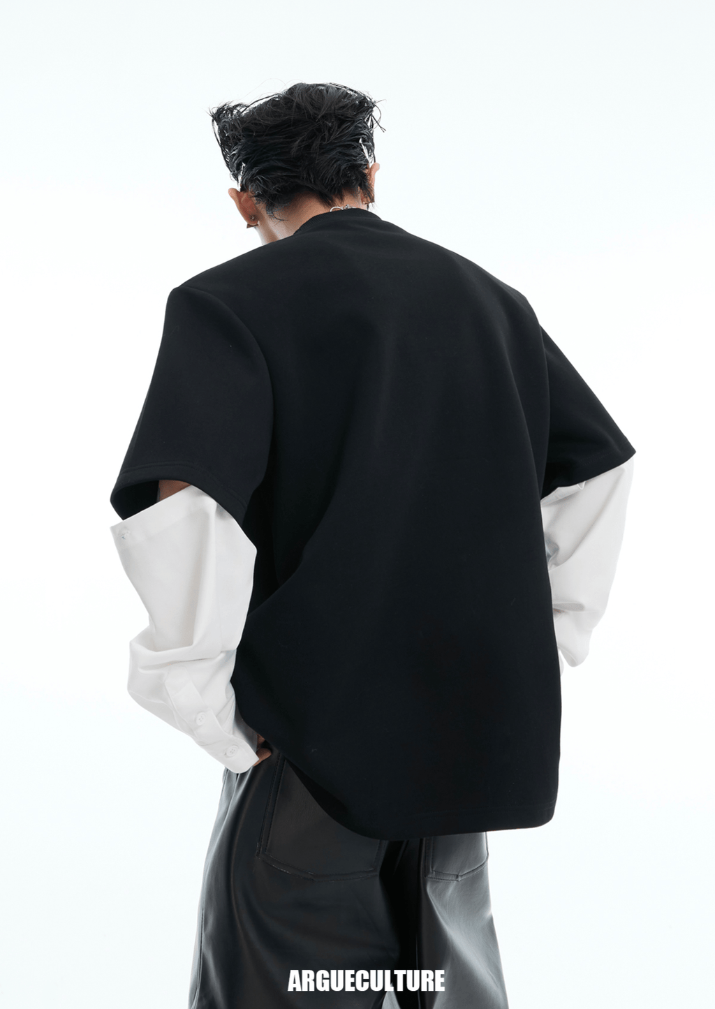 Color - Block Detachable Shoulder Pad Tee - COPPING THREADS - ArguE CulturE