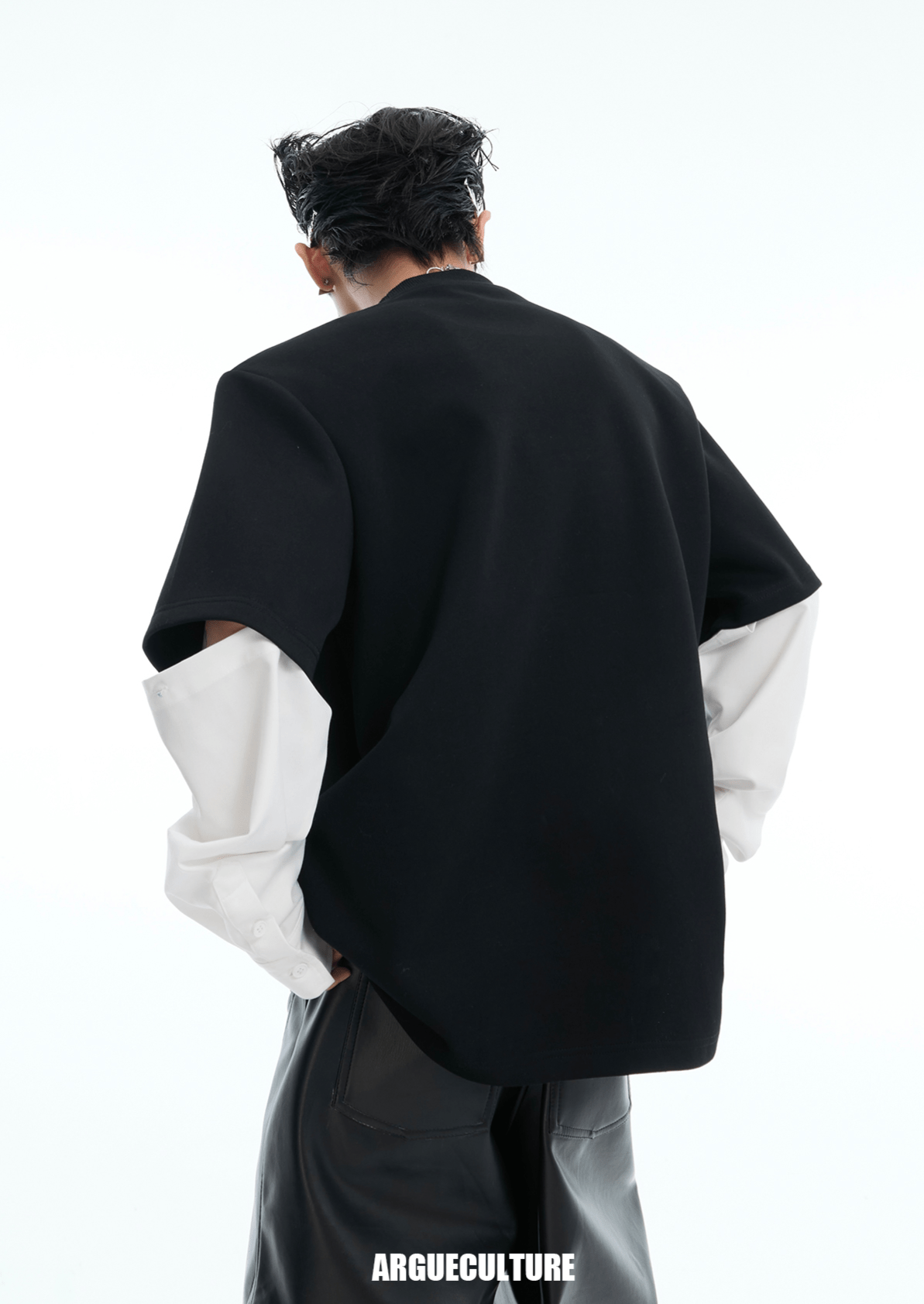 Color - Block Detachable Shoulder Pad Tee - COPPING THREADS - ArguE CulturE