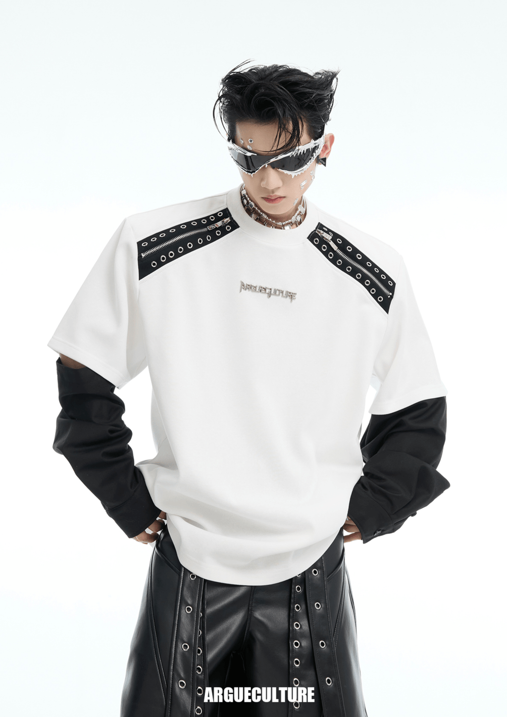 Color - Block Detachable Shoulder Pad Tee - COPPING THREADS - ArguE CulturE