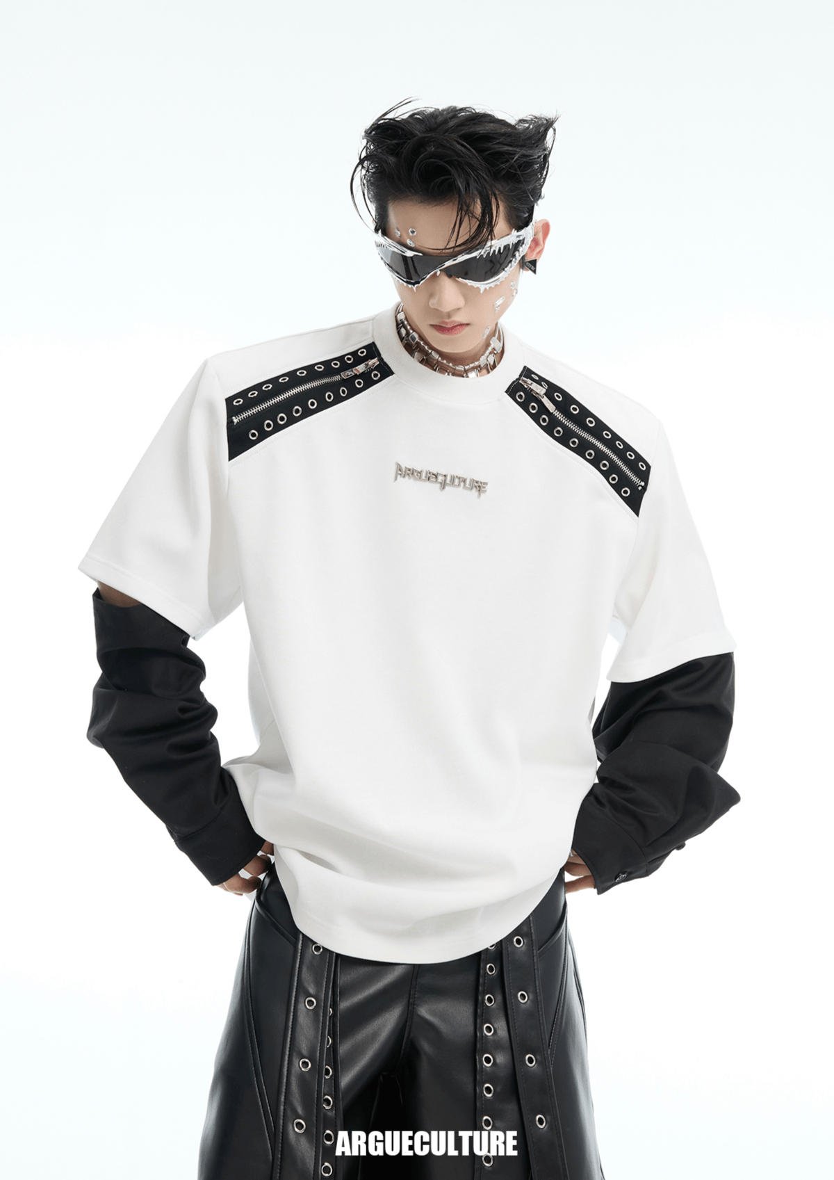 Color - Block Detachable Shoulder Pad Tee - COPPING THREADS - ArguE CulturE