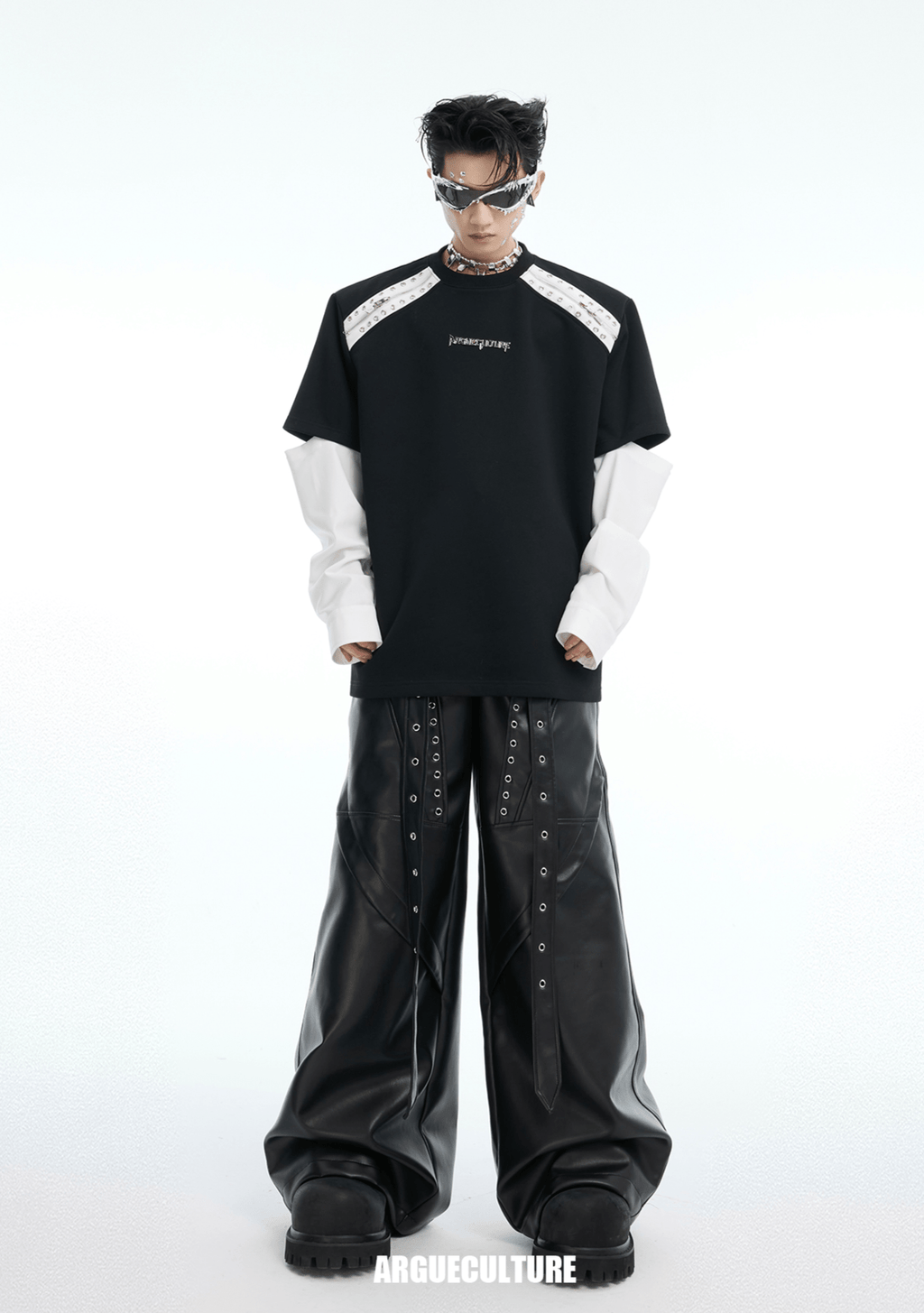 Color - Block Detachable Shoulder Pad Tee - COPPING THREADS - ArguE CulturE