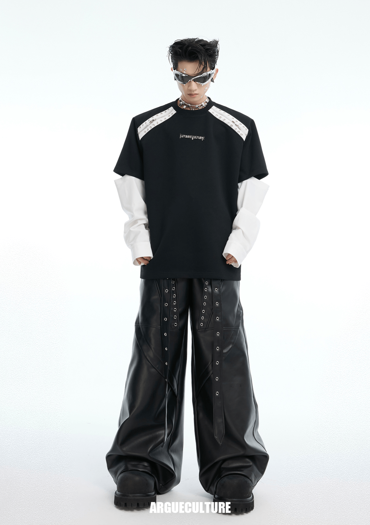 Color - Block Detachable Shoulder Pad Tee - COPPING THREADS - ArguE CulturE