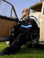 Color - Block Leather Racing Jacket - COPPING THREADS - Harsh and Cruel