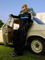 Color - Block Leather Racing Jacket - COPPING THREADS - Harsh and Cruel