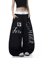Color - Block Letter Print Parachute Pants - COPPING THREADS - CT Select