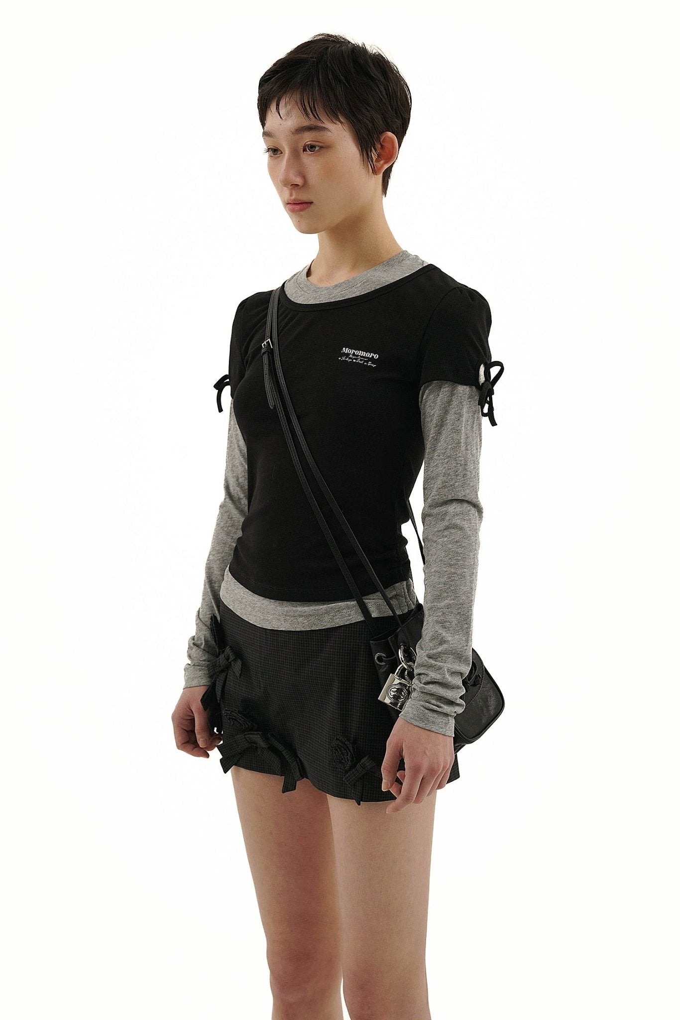 Color - Block Mock Layered Slim - Fit Tee - COPPING THREADS - MOROMORO