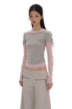 Color - Block Mock Layered Slim - Fit Tee - COPPING THREADS - MOROMORO