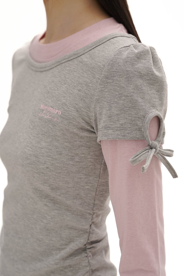 Color - Block Mock Layered Slim - Fit Tee - COPPING THREADS - MOROMORO