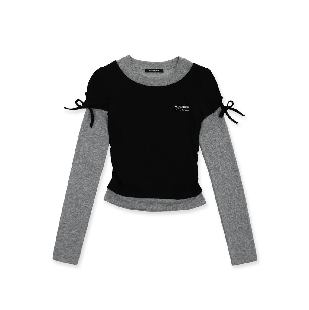 Color - Block Mock Layered Slim - Fit Tee - COPPING THREADS - MOROMORO