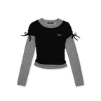 Color - Block Mock Layered Slim - Fit Tee - COPPING THREADS - MOROMORO