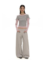 Color - Block Mock Layered Slim - Fit Tee - COPPING THREADS - MOROMORO