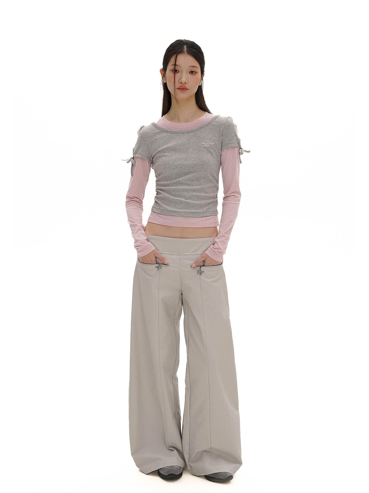 Color - Block Mock Layered Slim - Fit Tee - COPPING THREADS - MOROMORO