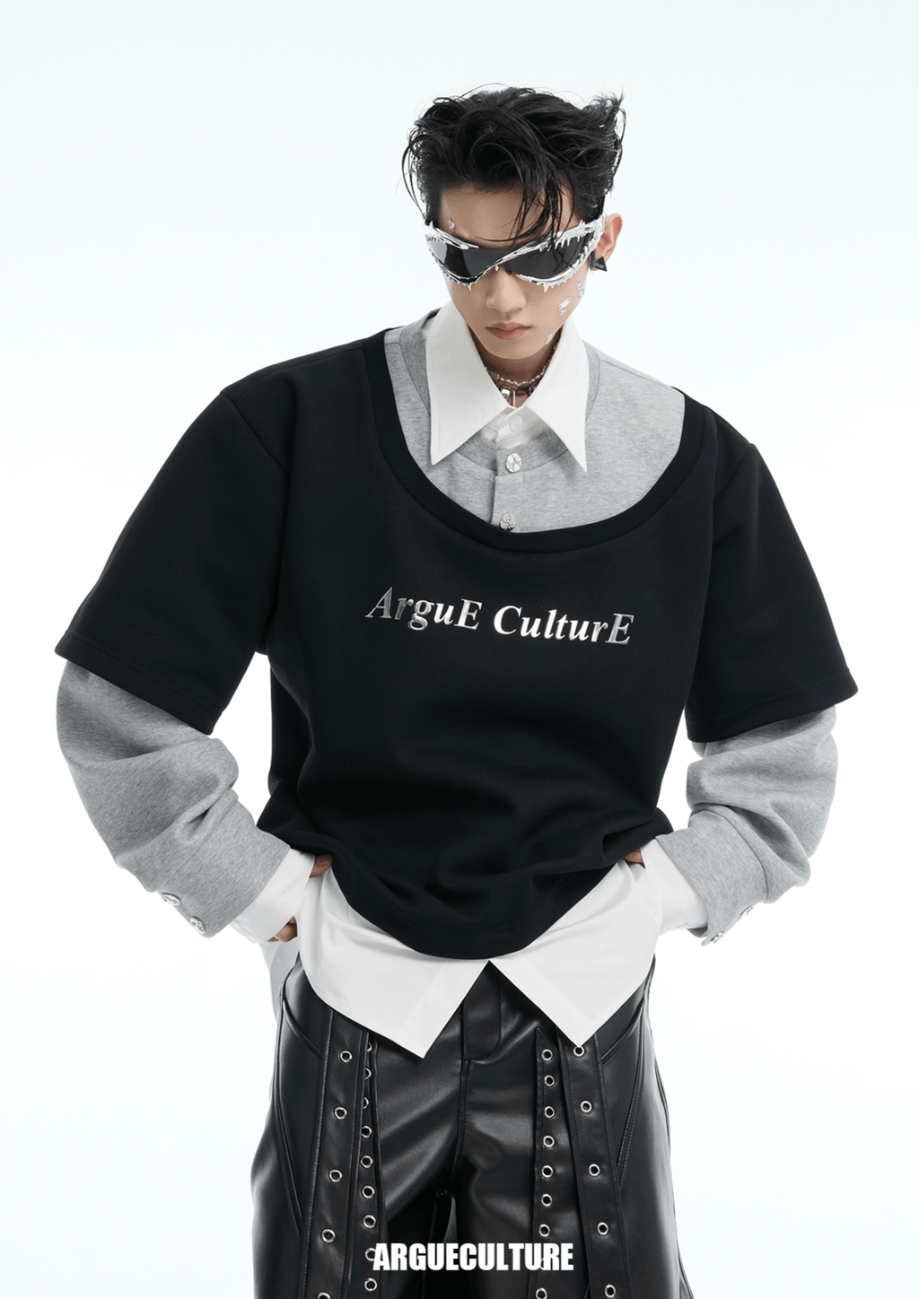 Color - Block Mock Layered Tee - COPPING THREADS - ArguE CulturE