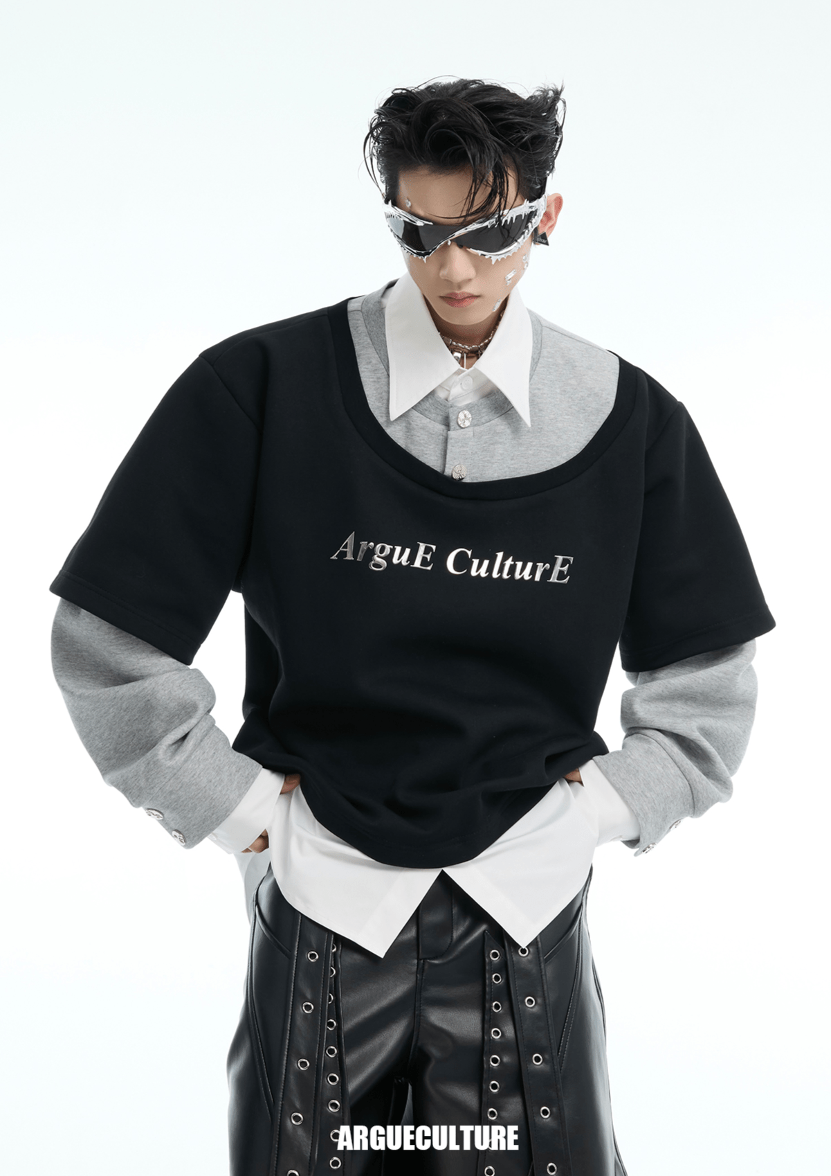 Color - Block Mock Layered Tee - COPPING THREADS - ArguE CulturE