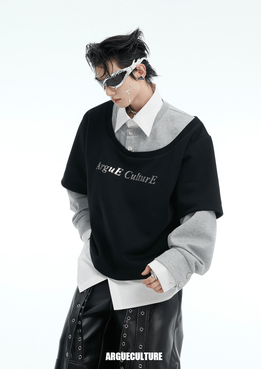 Color - Block Mock Layered Tee - COPPING THREADS - ArguE CulturE