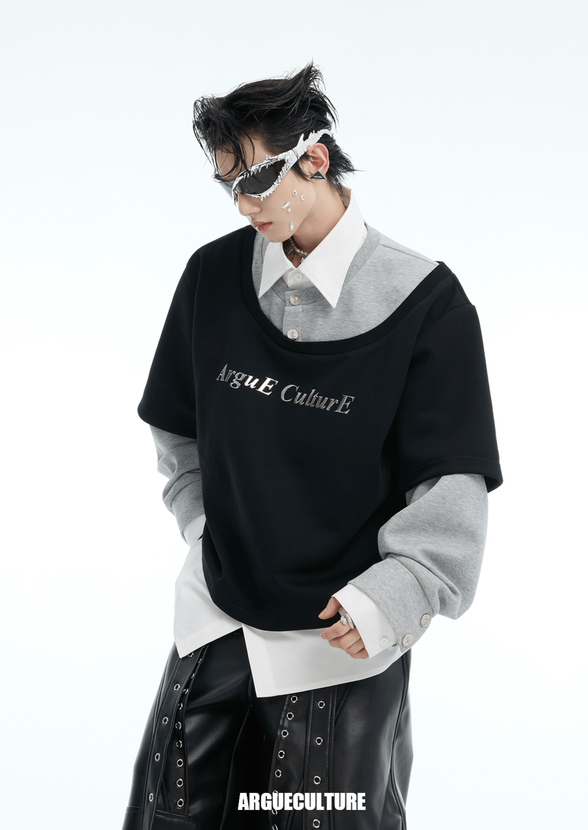 Color - Block Mock Layered Tee - COPPING THREADS - ArguE CulturE