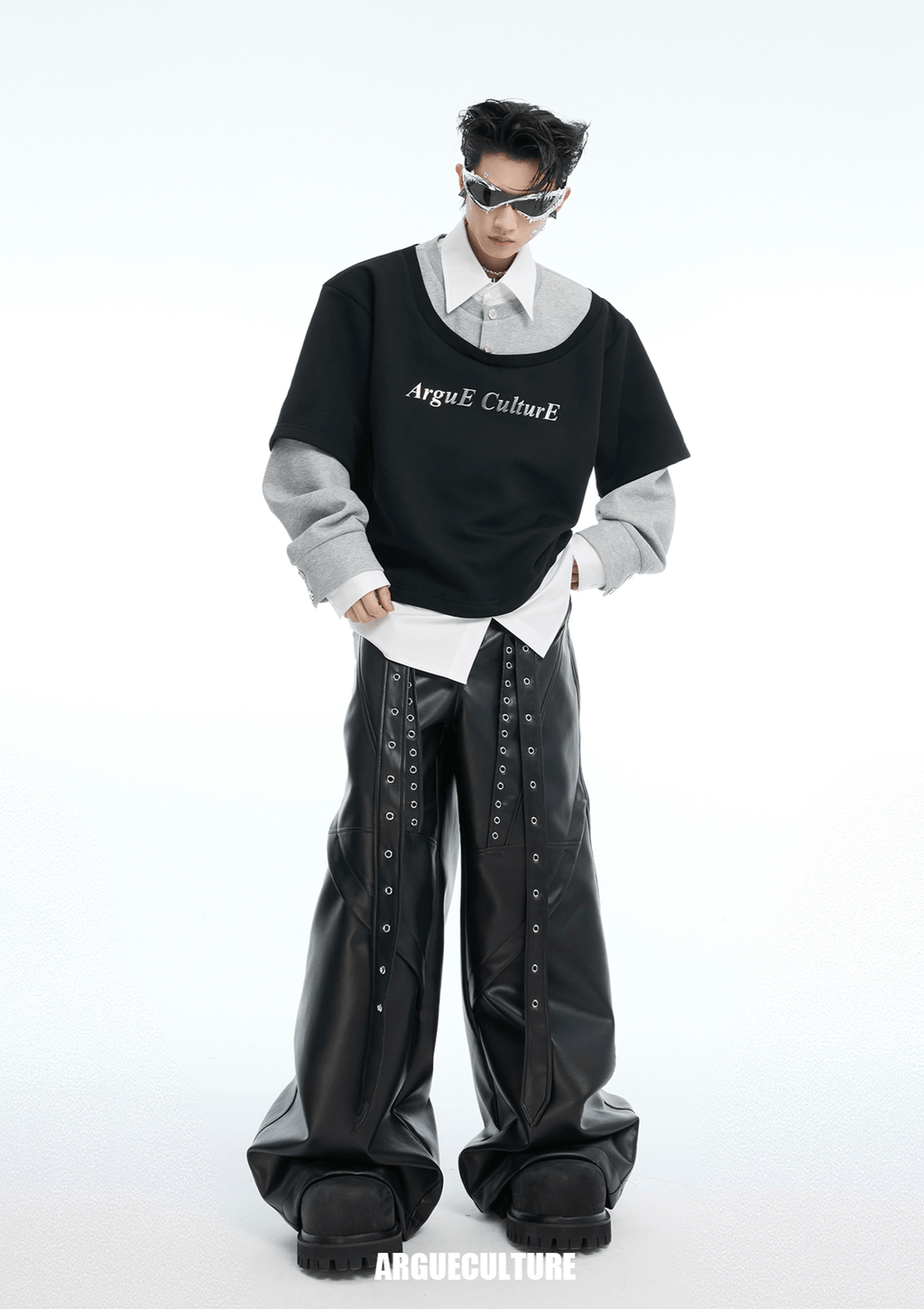 Color - Block Mock Layered Tee - COPPING THREADS - ArguE CulturE