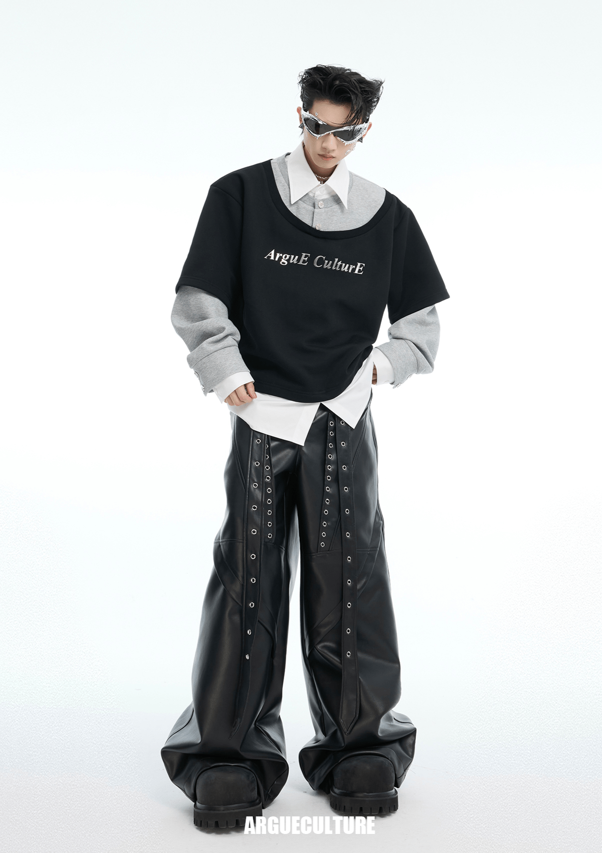 Color - Block Mock Layered Tee - COPPING THREADS - ArguE CulturE