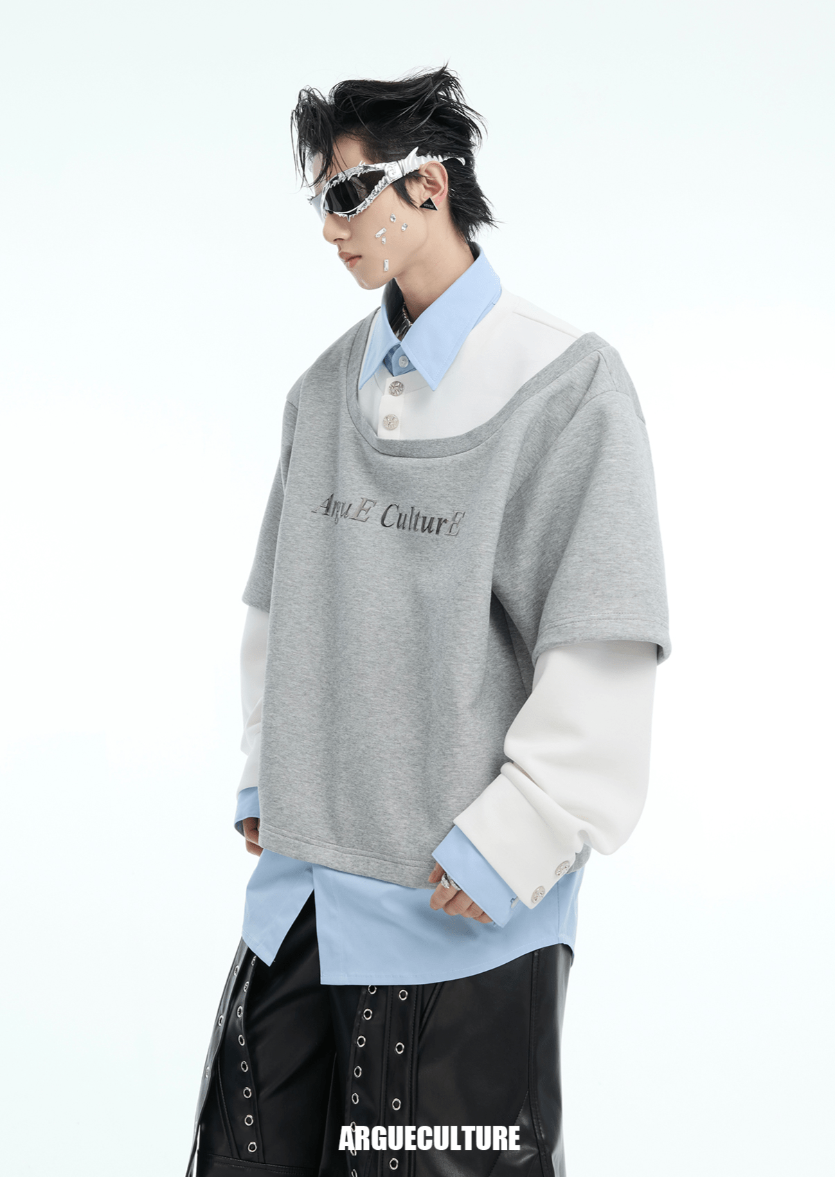 Color - Block Mock Layered Tee - COPPING THREADS - ArguE CulturE