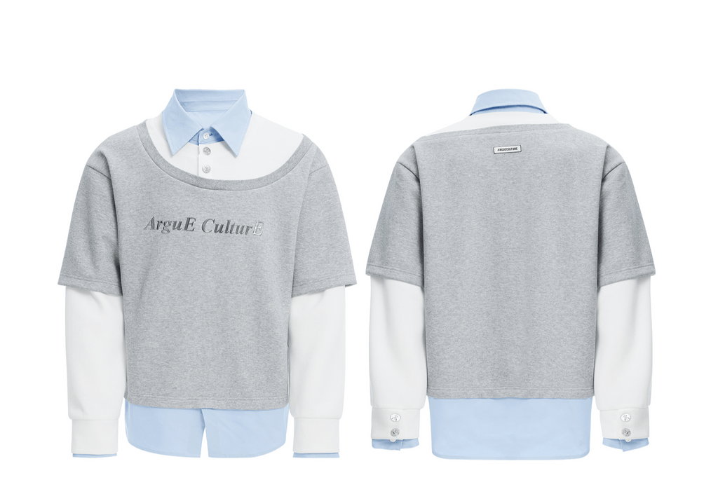 Color - Block Mock Layered Tee - COPPING THREADS - ArguE CulturE