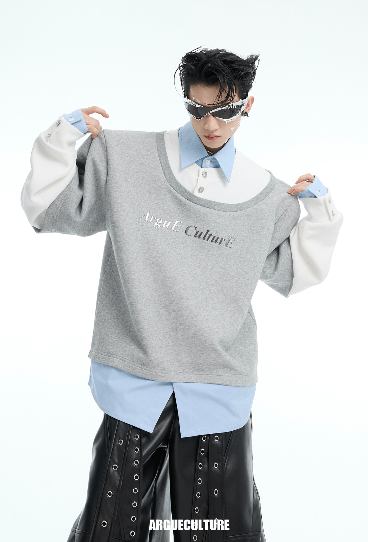 Color - Block Mock Layered Tee - COPPING THREADS - ArguE CulturE