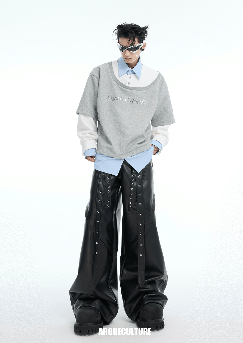 Color - Block Mock Layered Tee - COPPING THREADS - ArguE CulturE