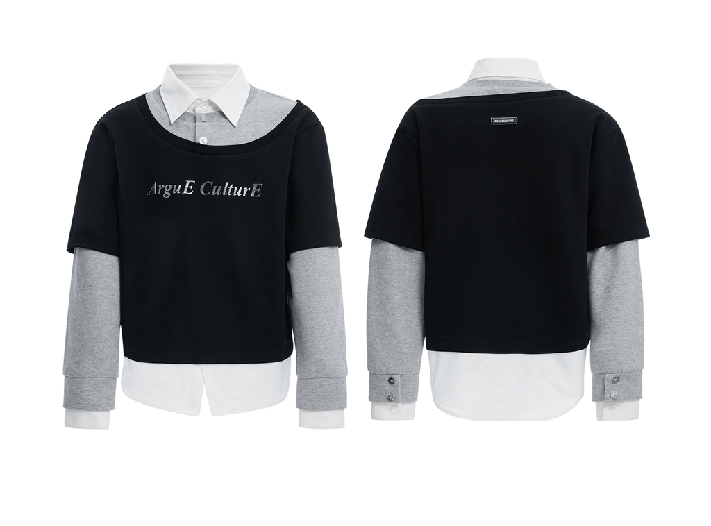 Color - Block Mock Layered Tee - COPPING THREADS - ArguE CulturE