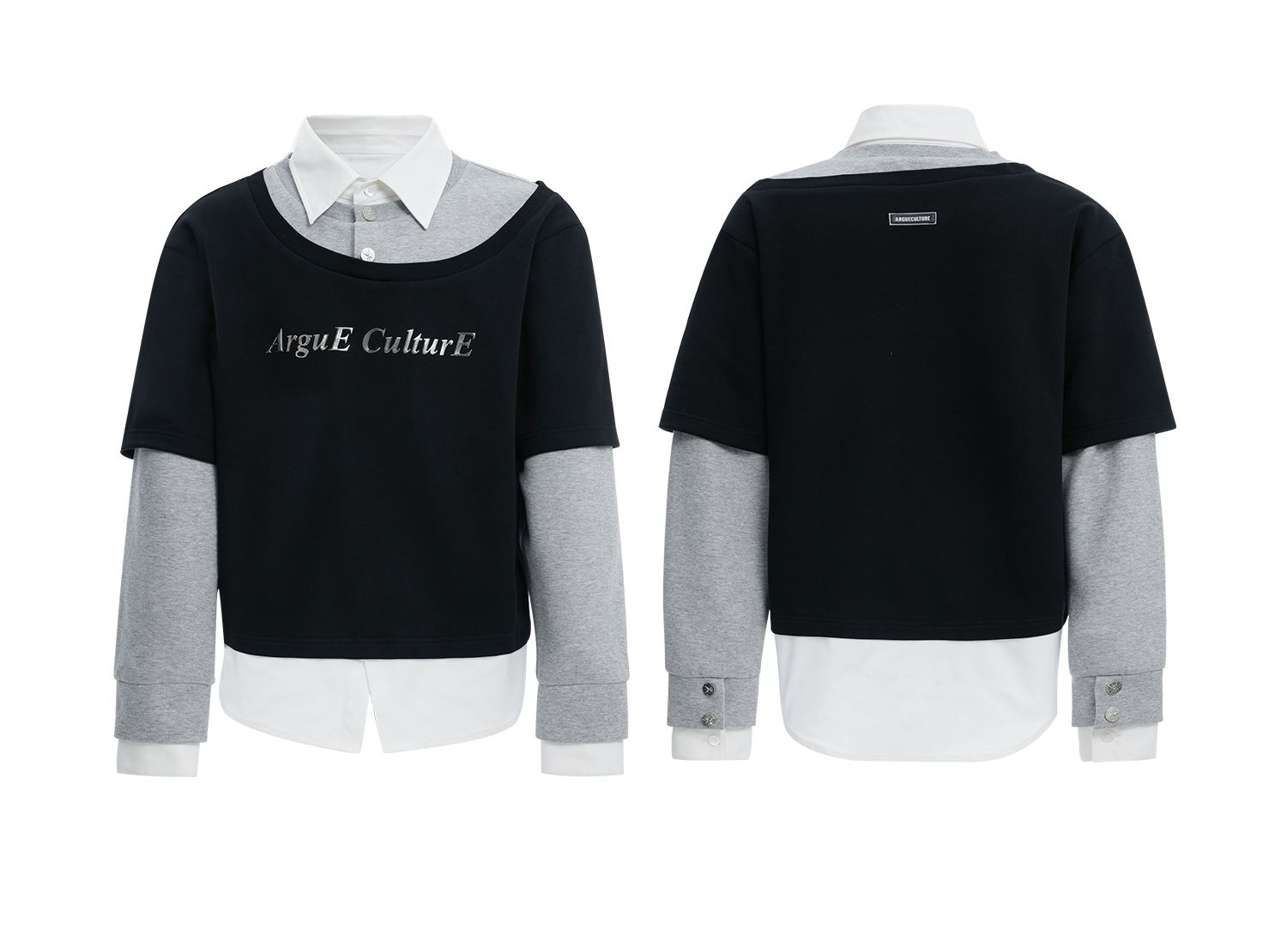 Color - Block Mock Layered Tee - COPPING THREADS - ArguE CulturE