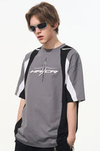 Color Block Sports Racing Print Short Sleeve Tee - COPPING THREADS - Harsh and Cruel