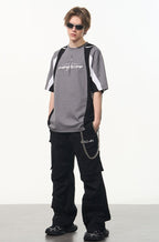 Color Block Sports Racing Print Short Sleeve Tee - COPPING THREADS - Harsh and Cruel