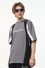 Color Block Sports Racing Print Short Sleeve Tee - COPPING THREADS - Harsh and Cruel