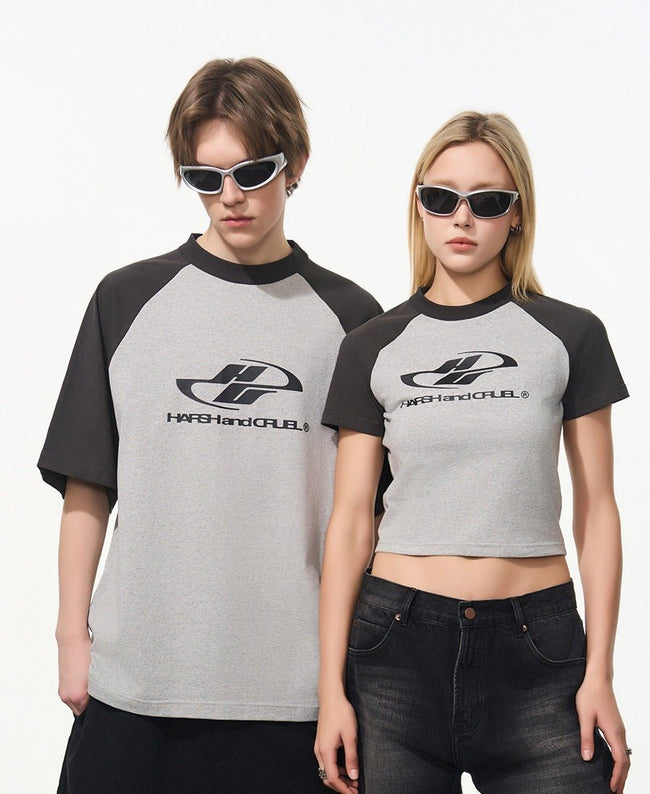 Color - Blocked Drop - Shoulder Tee - COPPING THREADS - Harsh and Cruel Hover Image