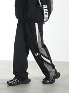 Color - Blocked Racing Adjustable Casual Trousers - COPPING THREADS - Harsh and Cruel